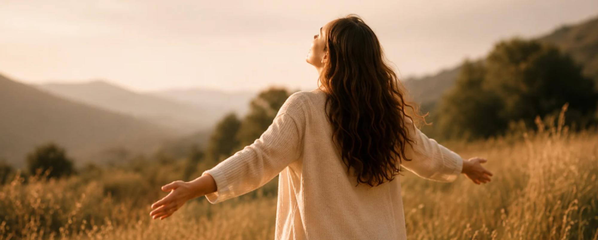 femme libre Femme libérée et légère après un accompagnement pour femmes épuisées intérieurement avec Marie-Laure Izange