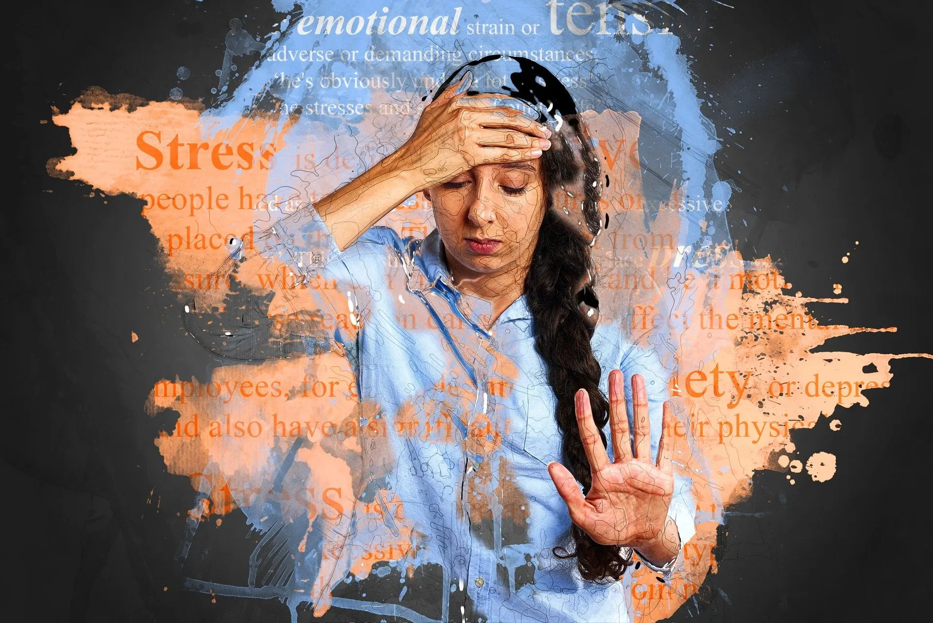 Femme avec beaucoup de stress
